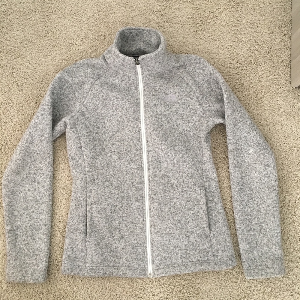 Women’s North Face full zip grey hoodie